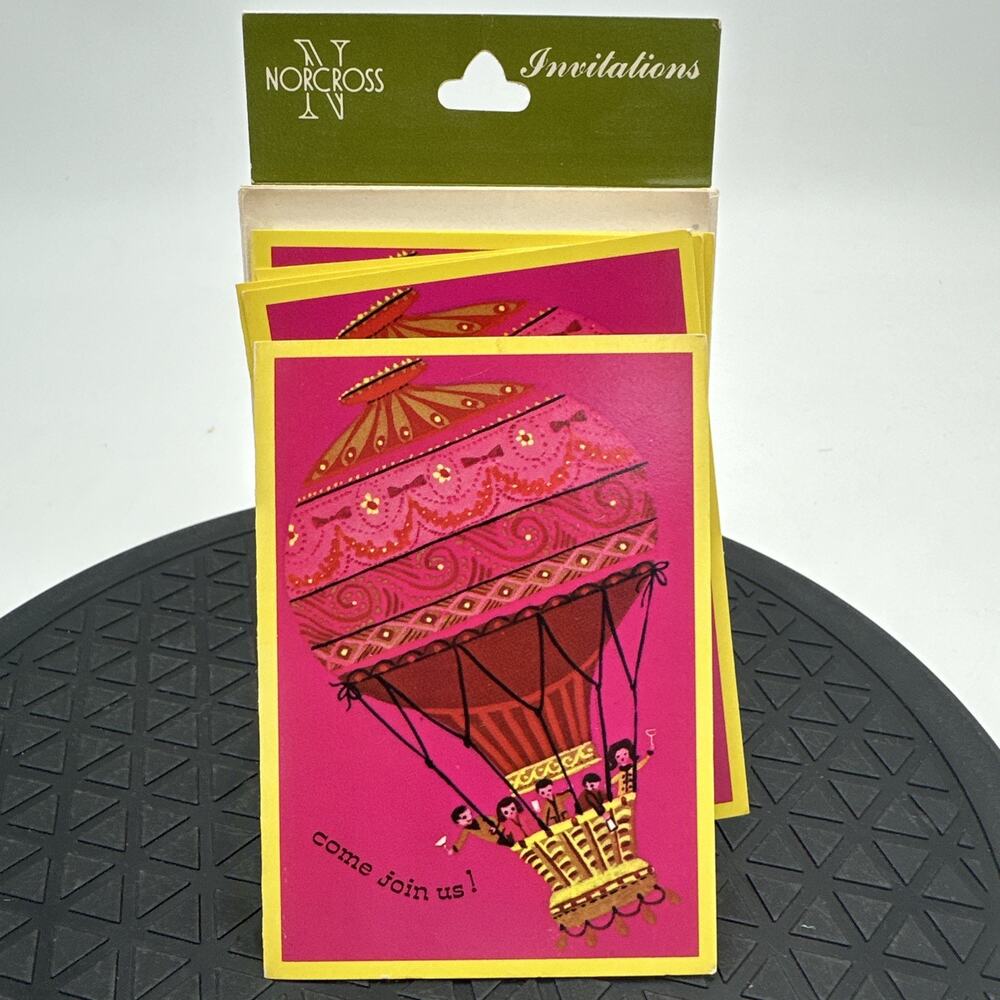 9 Vintage New Norcross “Come Join Us” Invitation Cards